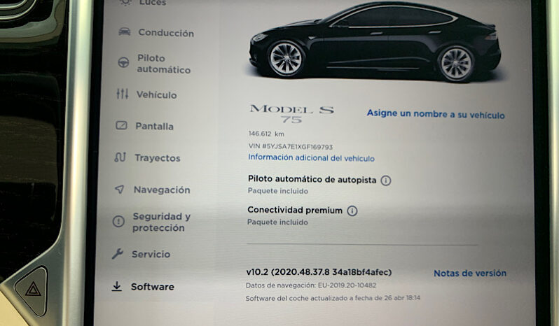 Tesla Model S 75 con Ap2 y SuC Gratis “Unicornio” lleno