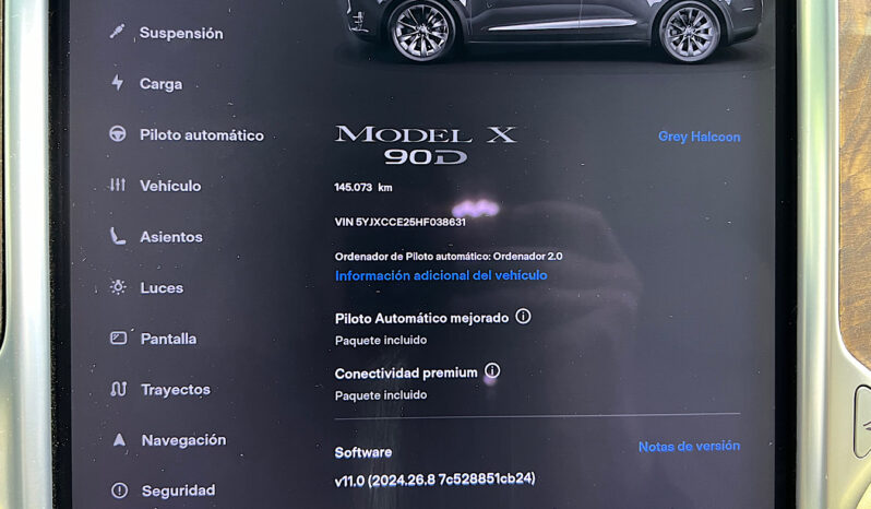 Tesla Model X 90D con Ap2.0 y SuC Gratis lleno