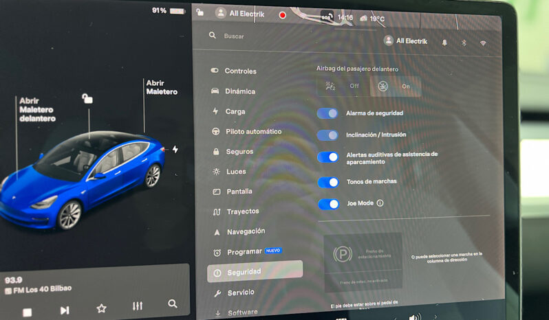 Tesla Model 3 Gran Autonomia AWD con FSD lleno