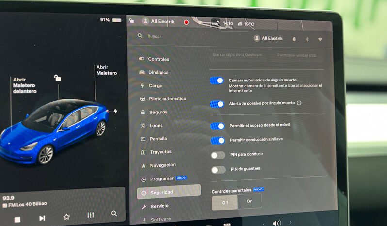 Tesla Model 3 Gran Autonomia AWD con FSD lleno