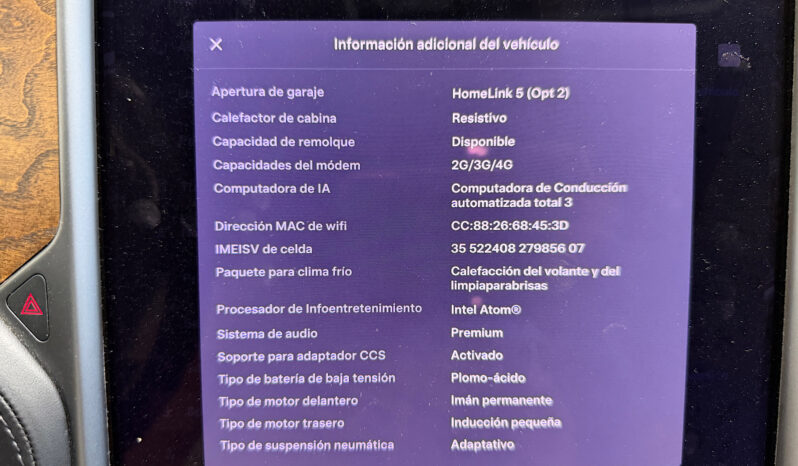 Tesla X Gran Autonomia Raven lleno